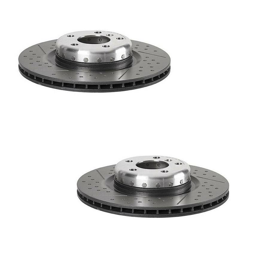 BMW Disc Brake Pad and Rotor Kit - Rear (345mm) (Ceramic) (EURO) 34218099354 - Akebono Euro Ultra-Premium 4119896KIT